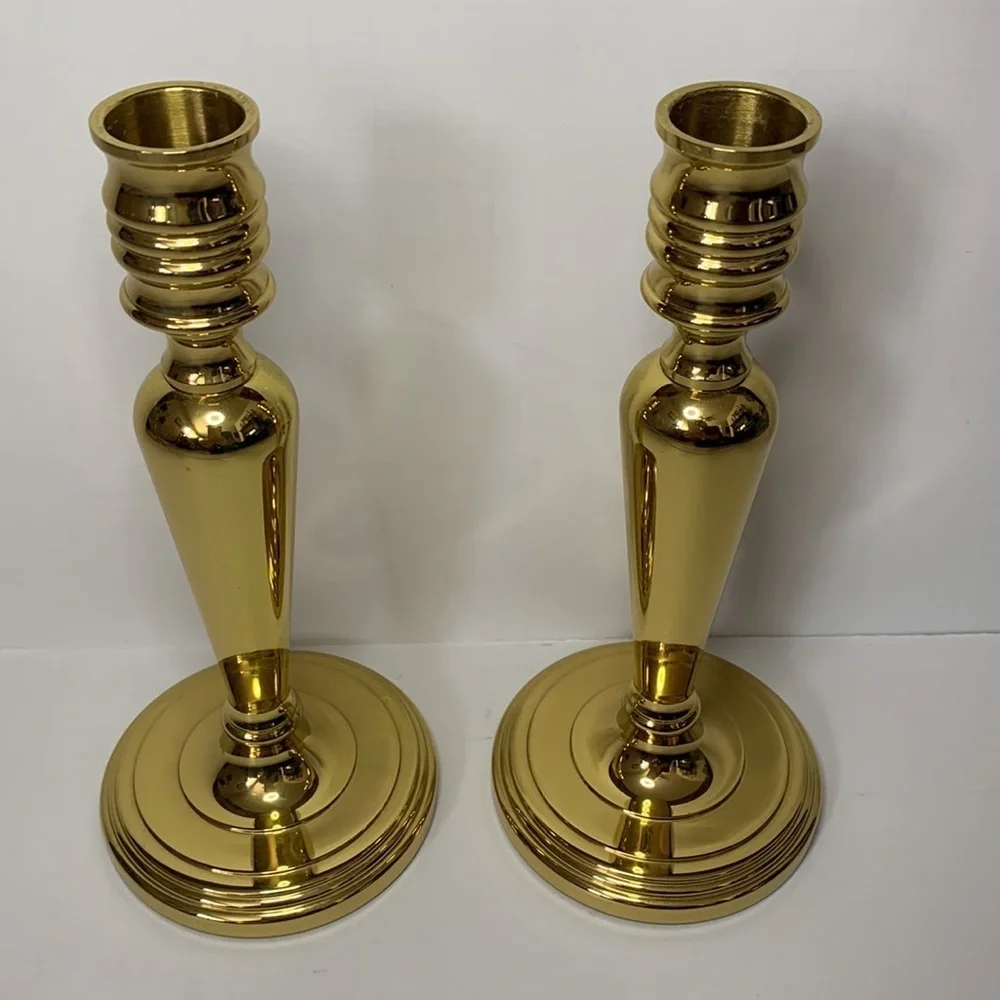 Baldwin Brass Candlestick Holders 7 1/4 High
